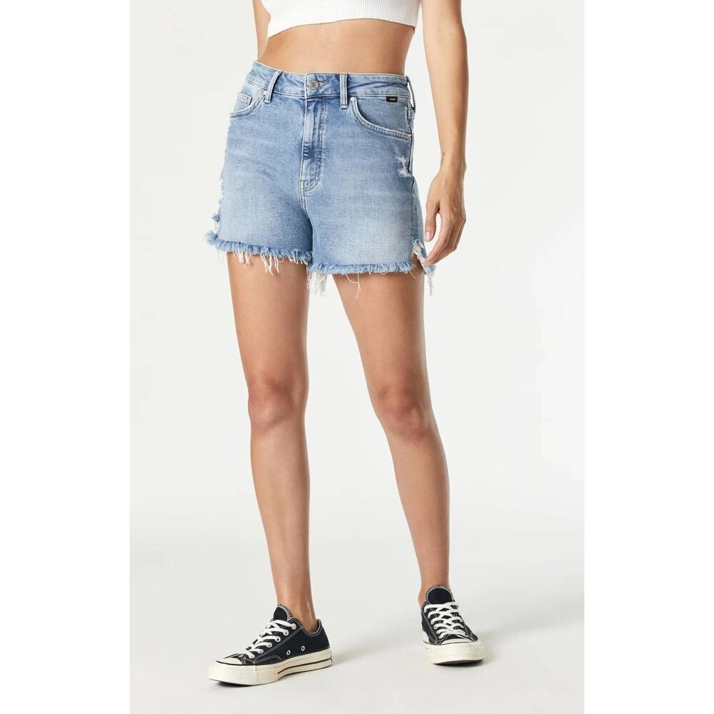 Mavi Heidi Distressed Cutoff Denim Jean Shorts 28